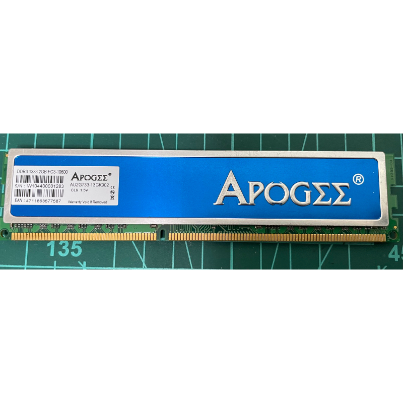 APOGEE DDR3-1333 2GB RAM記憶體