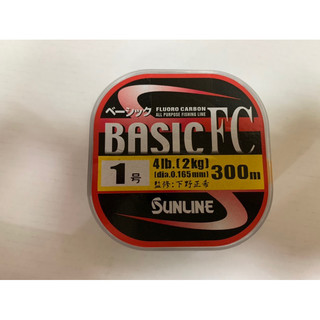 Sunline Basic FC 300米 日本製 碳纖線 卡夢 下野正希 前導線 根魚 捲仔 磯釣 池釣 釣魚線 漁線