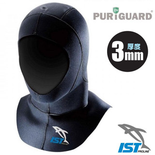 【臺灣 ist】除臭抗菌高彈性保暖防寒頭套 puriguard 3mm.潛水衣.水母衣.浮潛游泳衣 pg-hdn0130