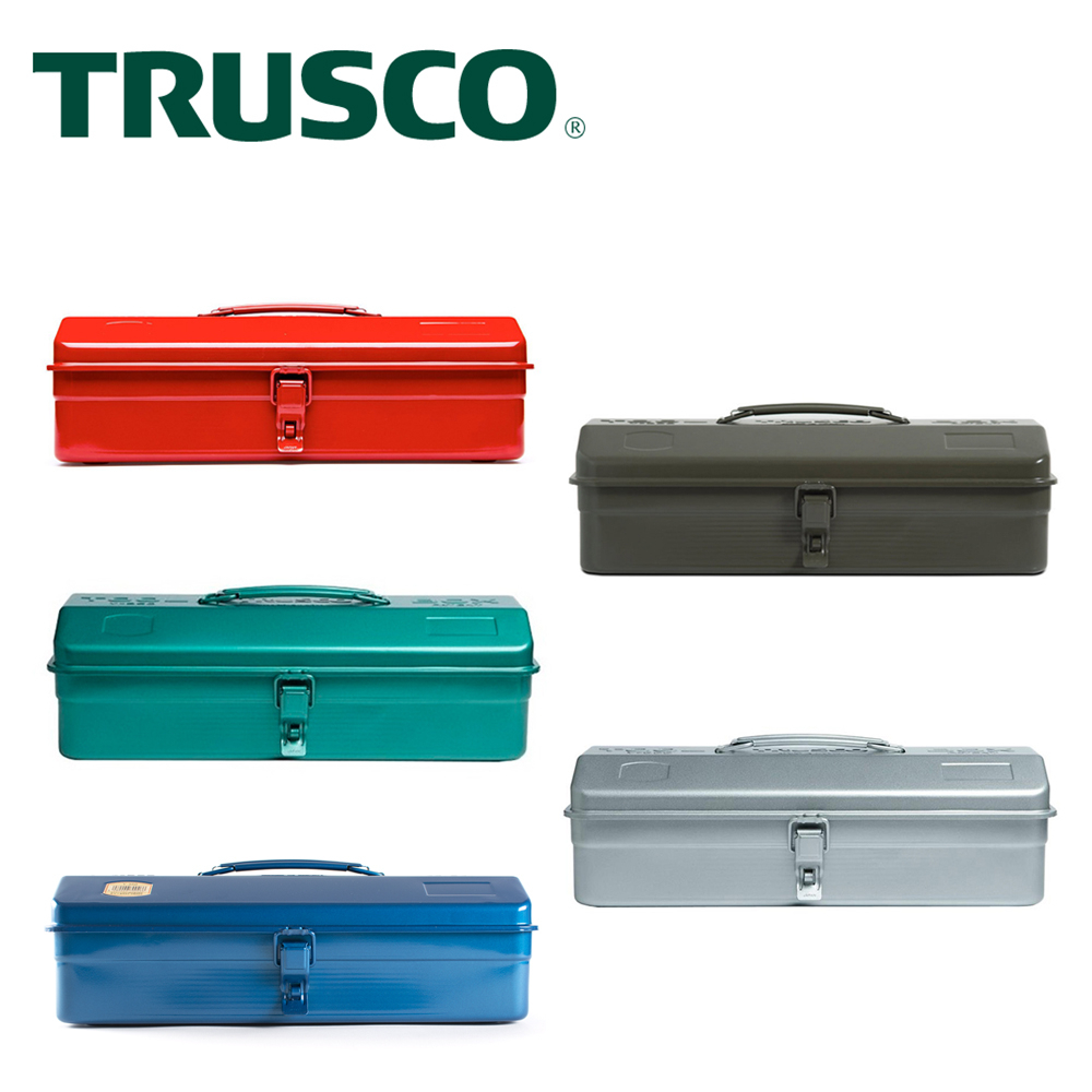 【Trusco】山型單層工具箱-鐵藍 銅綠 墨綠 鉻紅 槍銀 共五色