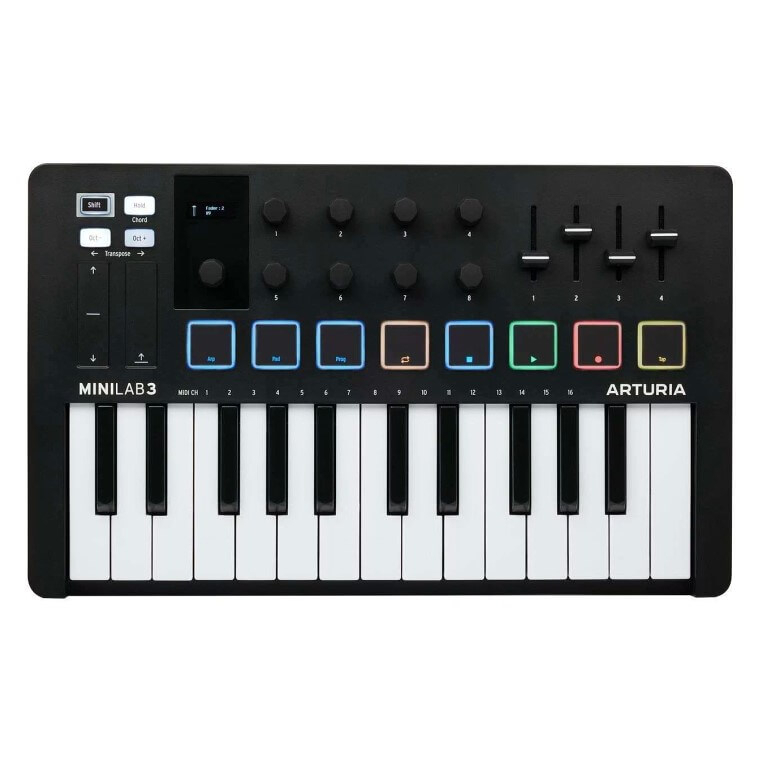 Arturia MiniLab 3 黑色，MiniLab MK3，主控鍵盤【帝米數位音樂】