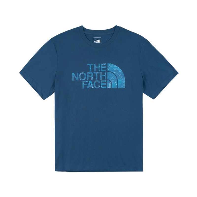 【THE NORTH FACE 美國】男 圓領快乾短袖T恤『深藍』 NF0A7QVA 戶外 登山 時尚 休閒 上衣 短袖