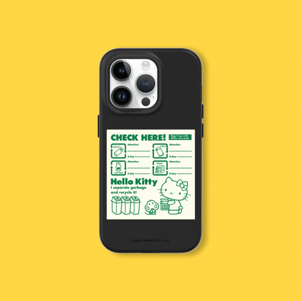 犀牛盾 適用iPhone SolidSuit經典背蓋防摔手機殼/Hello Kitty-Hello Kitty 愛環保