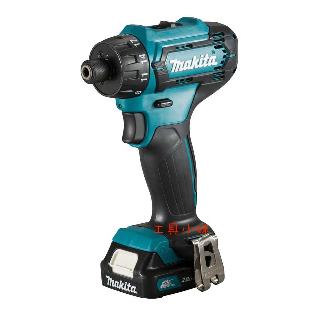 ～工具小妹～【附發票】 Makita 牧田 12V 20段調整 充電式起子電鑽 DF033 單主機