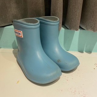 日本製stample雨鞋 兒童雨鞋 15號(藍色) 二手