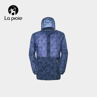 法國戶外休閒旅行品牌【La proie 萊博瑞】法式機能戶外服飾-男款輕薄印花皮膚衣 | 石藍 CD1761048