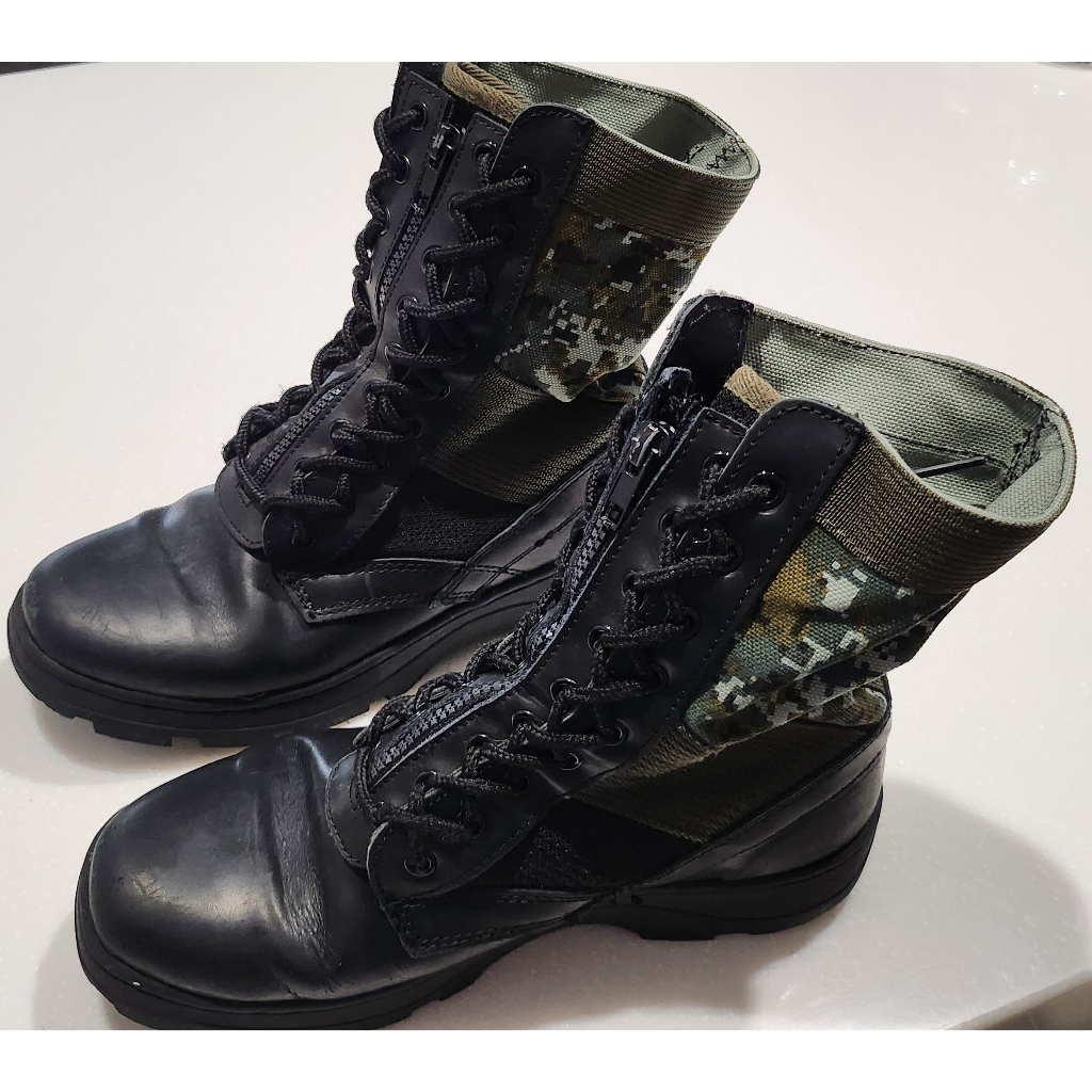 國軍迷彩黑軍鞋軍靴/ 中筒靴/ 造型靴子 4號, 兵役訓練/ 角色扮演/ 自用均可