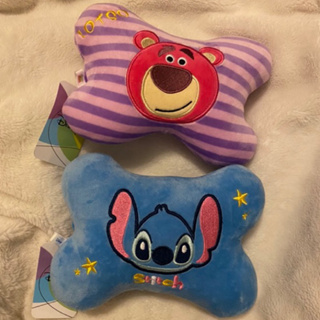 正版 全新品 迪士尼 Disney玩具總動員 熊抱哥 草莓熊 史迪奇 車用枕頭 護頸枕 骨頭枕