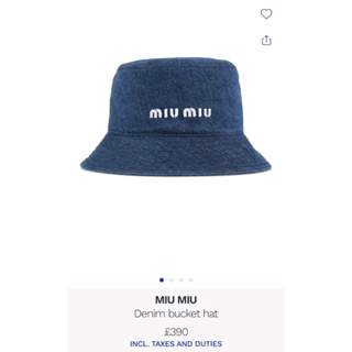 ❤️倫敦代購❤️miu miu2023新款夏日牛仔丹寧漁夫帽