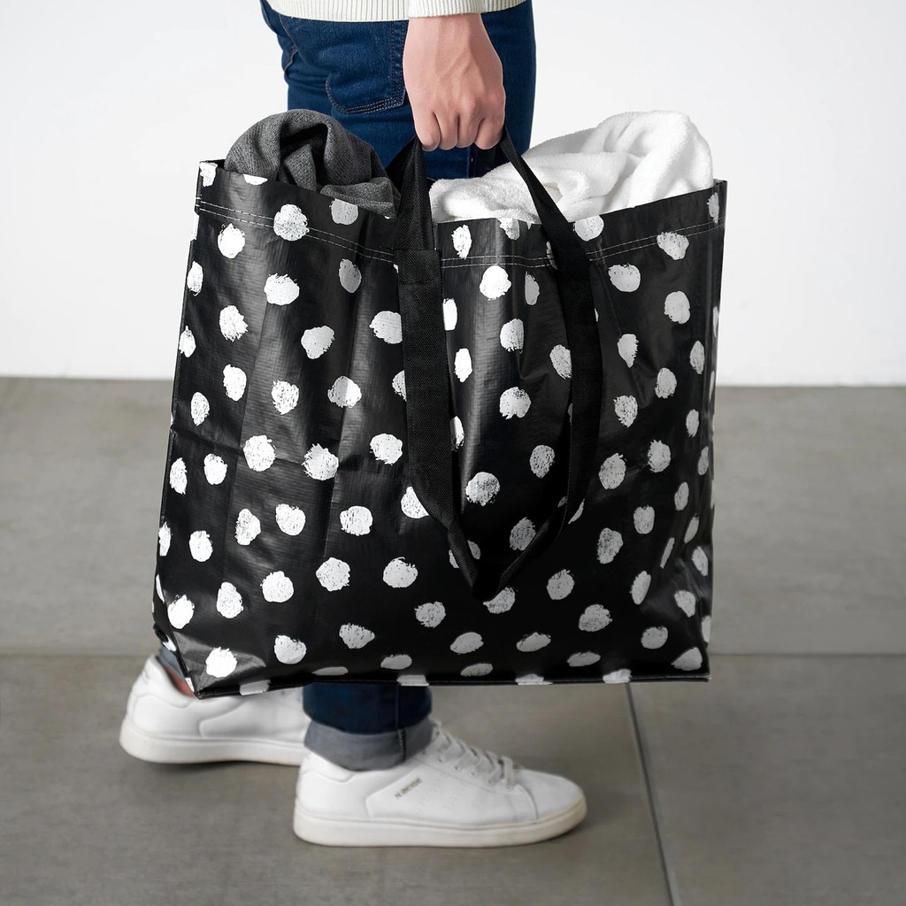 ＊日式雜貨館＊日本 宜家 IKEA 限定 環保購物袋 摺疊購物袋 幾何圖形購物袋 簡約條紋購物袋 購物袋 收納袋 提袋