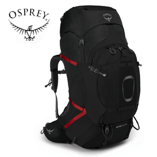 【Osprey 美國】Aether Plus 100 重裝登山背包 男 黑色 L/XL｜健行背包 徒步旅行戶外後背包