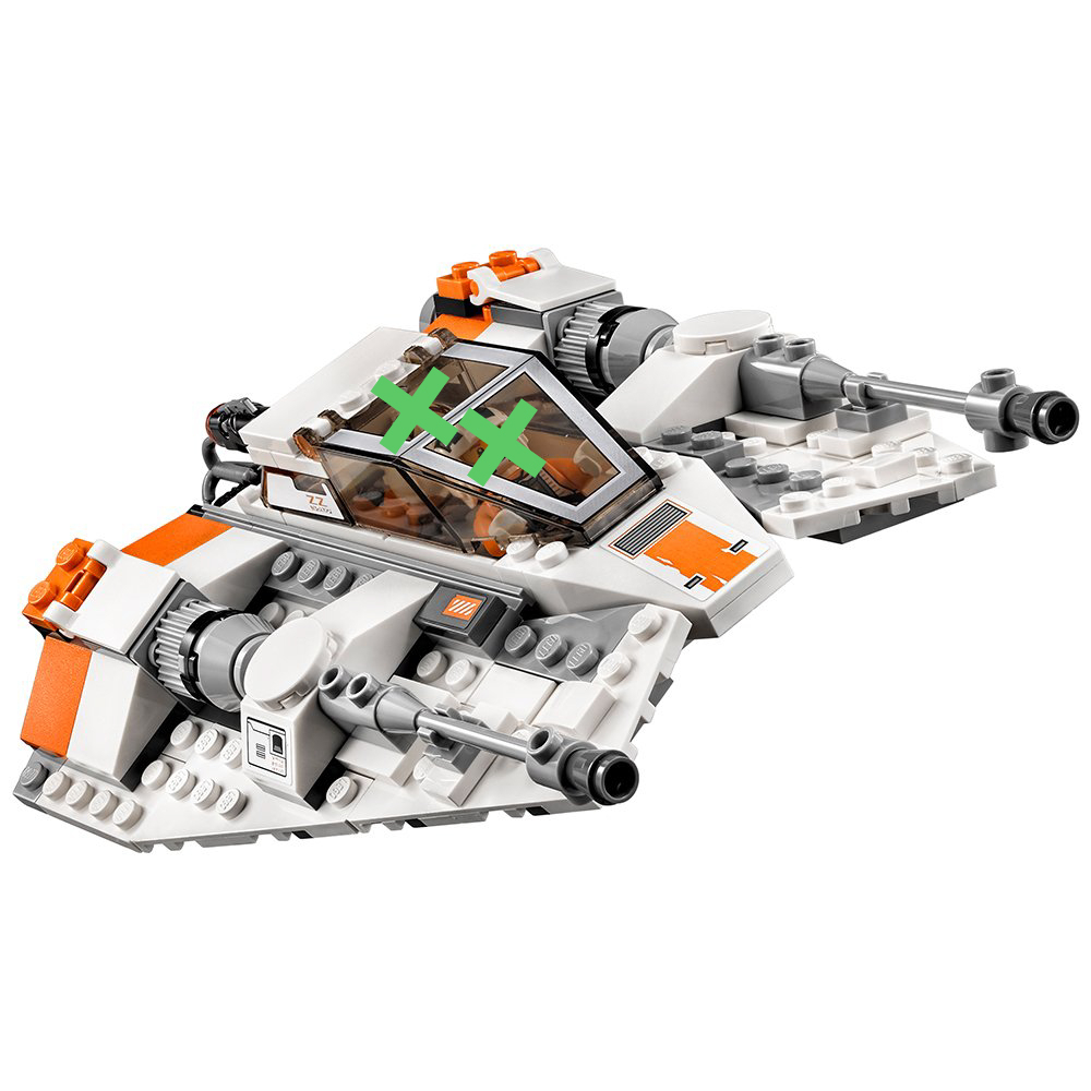 LEGO 樂高 STAR WARS 星際大戰 75098 雪地戰機 無貼紙 無人偶 拆售載具