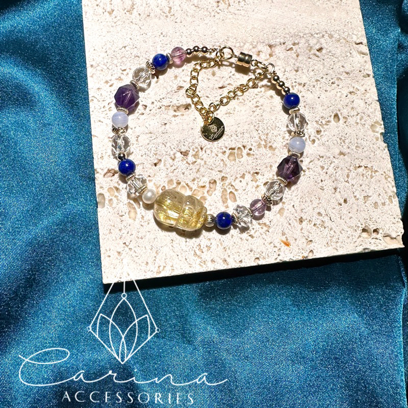 carina accessories 水晶設計飾品 鈦晶貔貅 生命靈數 青金石 紫水晶 藍紋瑪瑙