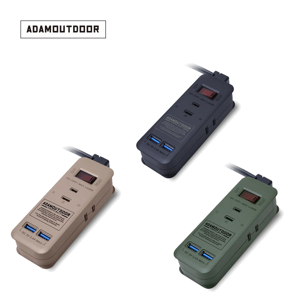 ADAMOUTDOOR 3座擴充USB延長線【露營狼】【露營生活好物網】