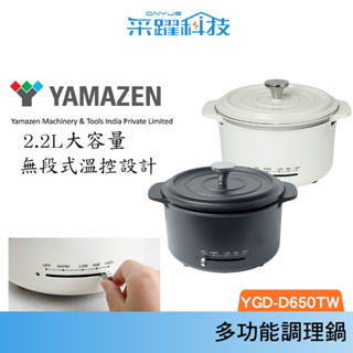 日本山善 YAMAZEN YGD-D650TW 多功能調理鍋 官方指定經銷 調理鍋 電鍋 煮鍋 蒸煮鍋 贈循環扇