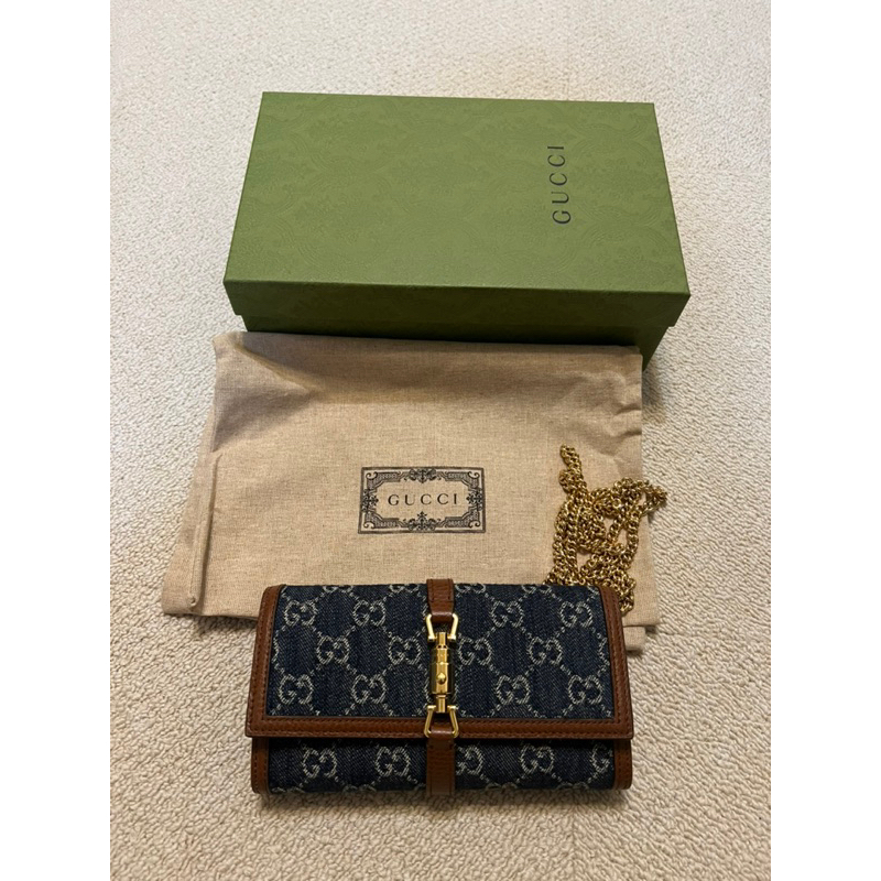 Gucci  woc 鍊帶皮夾 小包