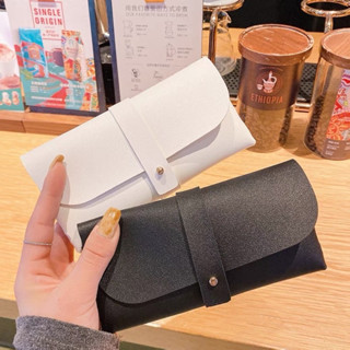 Yi’s store💋扣式皮革眼鏡盒 平光鏡 太陽眼鏡 墨鏡 收納 眼鏡收納 擠壓 保護 防護 大框 小框 安全 鏡片保