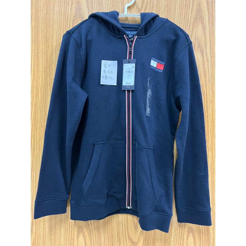 TOMMY HILFIGER 連帽外套 深藍 大童XL 女大人可穿