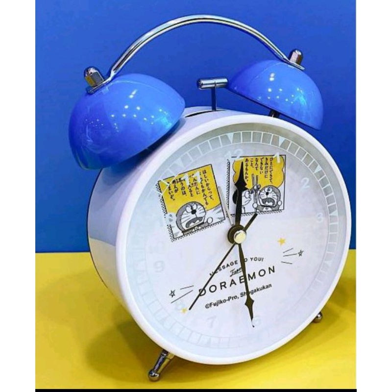 哆啦A夢 50週年紀念復古鬧鐘 藍色款 二手