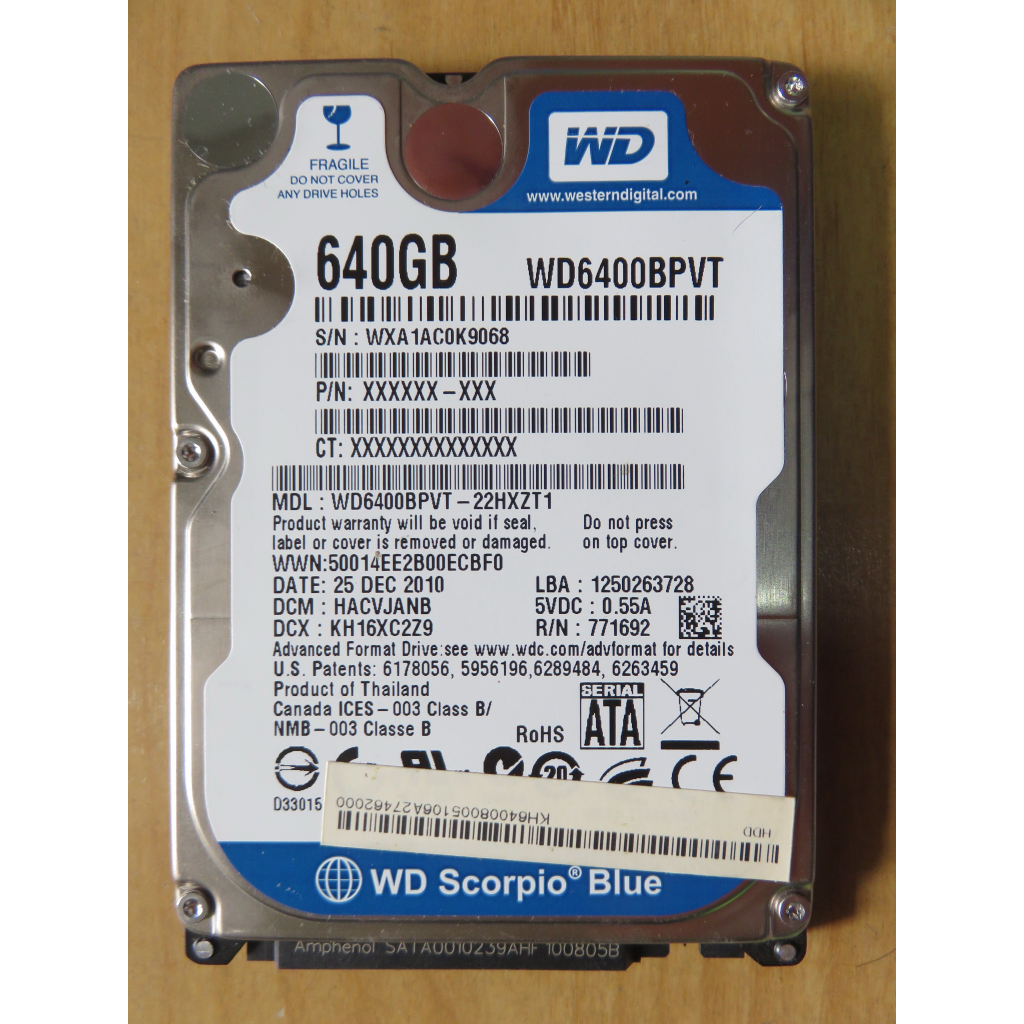 お試し価格！】 HDD 640GB×20個 動作確認済み i9tmg.com.br
