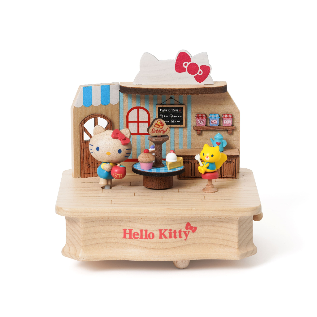 【知音文創】Hello Kitty甜點屋 搖擺轉架音樂盒．三麗鷗 Sanrio．Wooderful life