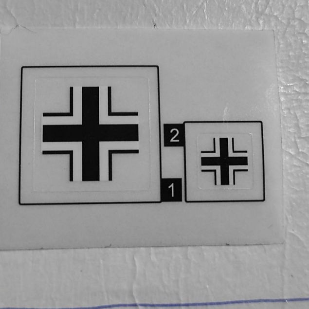 亞亞積木二戰德軍，國防軍鐵十字標誌貼紙一份兩個貼紙