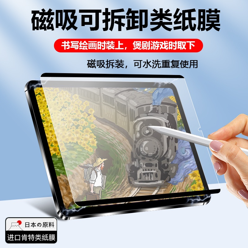 磁吸式 類紙膜 保護貼 適用 iPad Air5 Air4 10 9 8 7 6 pro mini6 2022 手寫繪畫