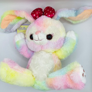 全新迪士尼 Disney Stella Lou 史黛拉兔 可愛毛絨玩具 長耳兔 娃娃 玩偶 達菲熊的新朋友 彩虹 垂耳兔