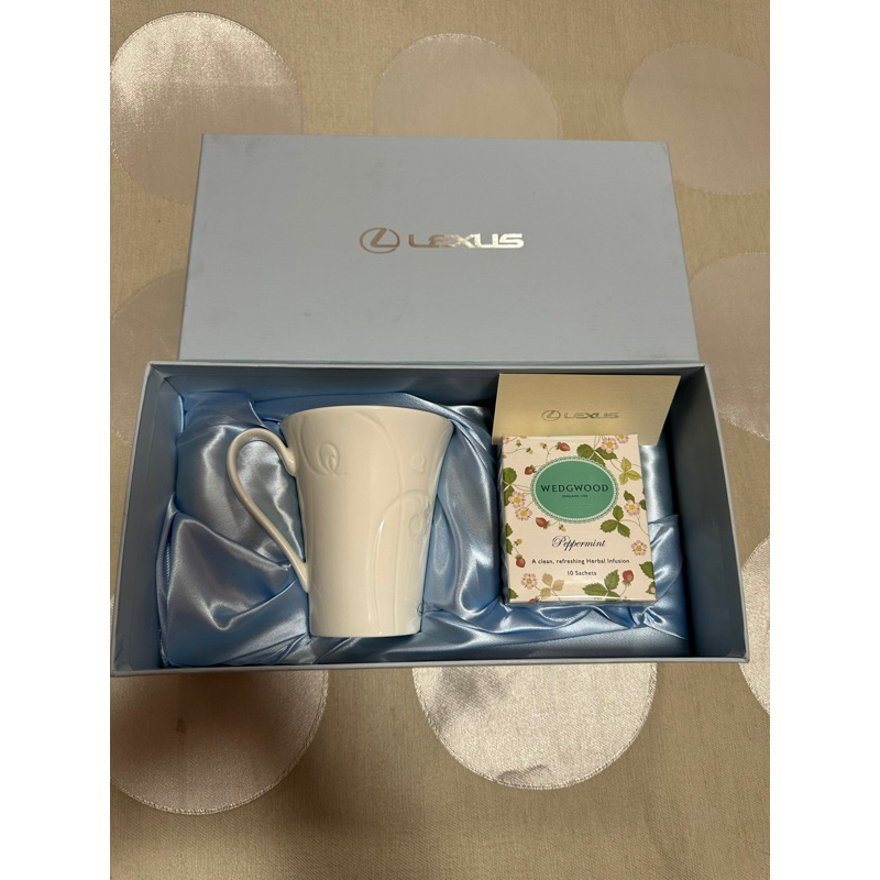 凌志 Lexus x 英國 Wedgwood 午茶組 Nature 骨瓷馬克杯 配英式香沁薄荷茶禮盒 精品 全新