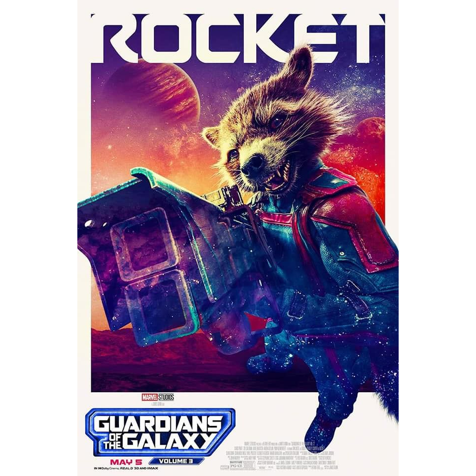 星際異攻隊 🎥 火箭浣熊 格魯特海報 A3海報 LUXE 原版角色海報 星際異攻隊海報 LUXE IMAX