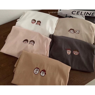 現貨白靜香大雄刺繡棉T短袖上衣棉T