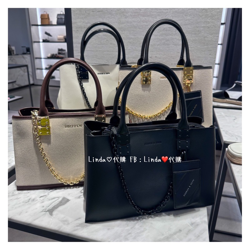 Linda❤️代購 Charles & Keith 小CK 吊牌方形 手提包 斜背包 公事包 CK2-50671160