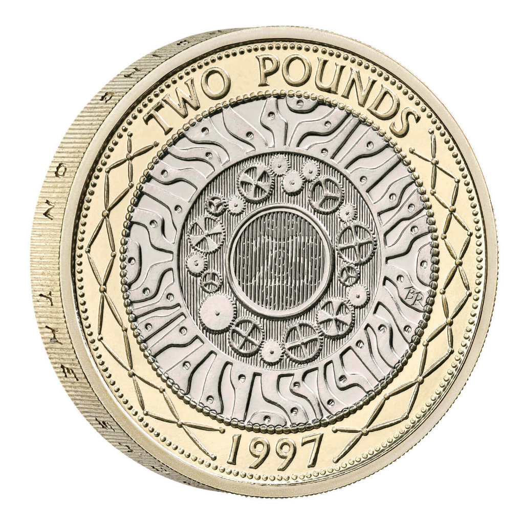 2022 英國   雙金屬2鎊流通幣使用25週年 2英鎊 流通紀念幣 官方卡裝版