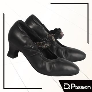 【D.Passion美佳莉】摩登舞鞋 練習舞鞋 45013 黑羊皮 1.8吋