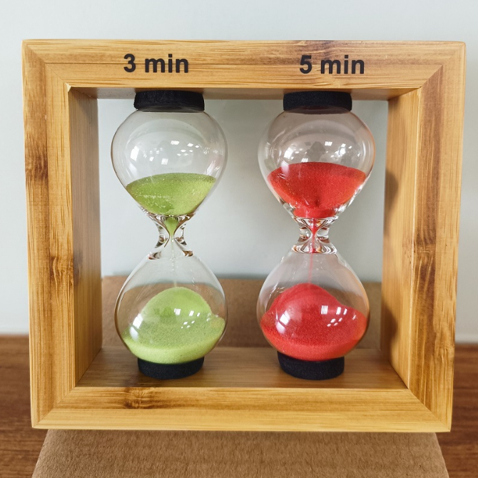 【🔥現貨轉售】全新木框沙漏 ⏳ 計時器 3/5 分鐘 泡茶計時器