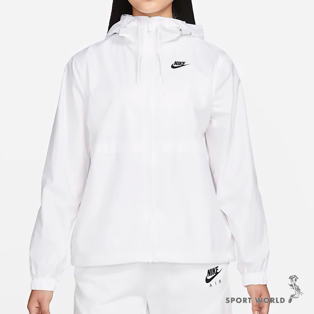 Nike 女 連帽外套 風衣 白【運動世界】DM6180-100