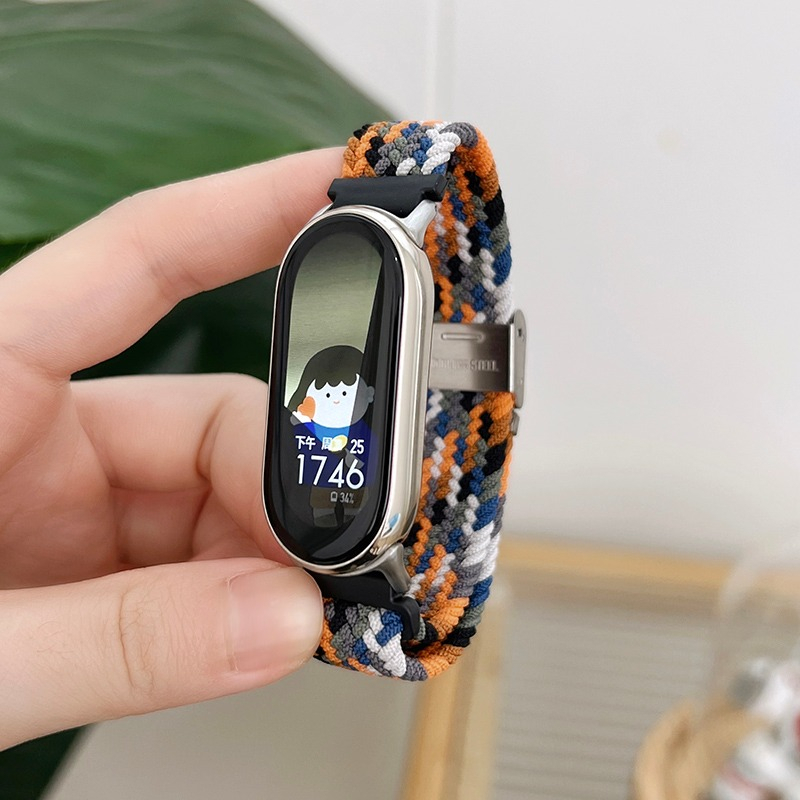 編織不鏽鋼扣 適用於 小米手環 8 錶帶 小米錶帶 8 NFC Xiaomi 手環8 可調節 運動錶帶 腕帶 小米手環8