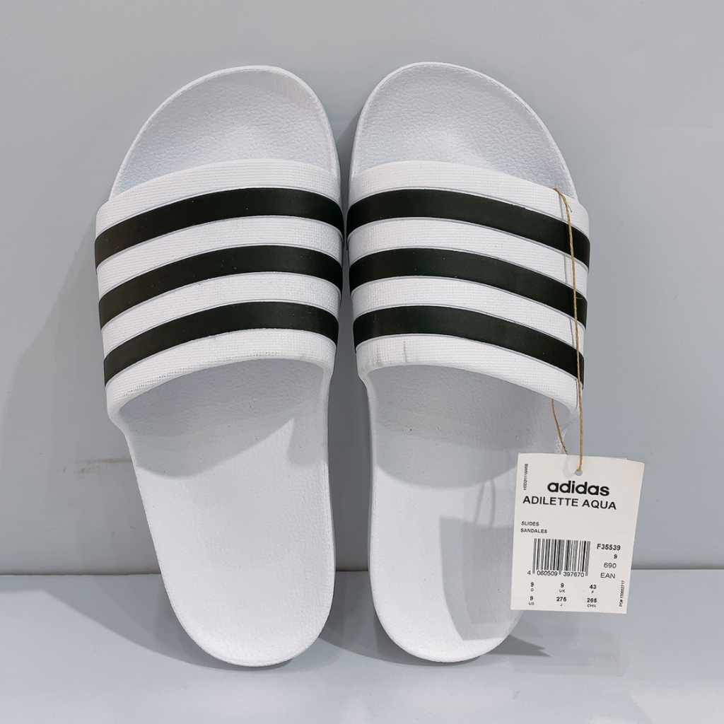 adidas ADILETTE AQUA 男女款 白色 舒適 防水 拖鞋 F35539