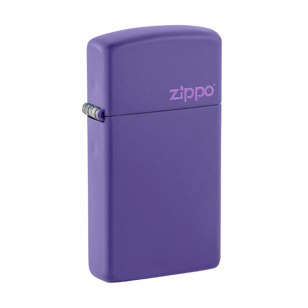 ZIPPO 窄版紫色啞漆防風打火機 經典素面 官方正版 現貨 禮物 送禮 刻字 客製化 終身保固 1637ZL