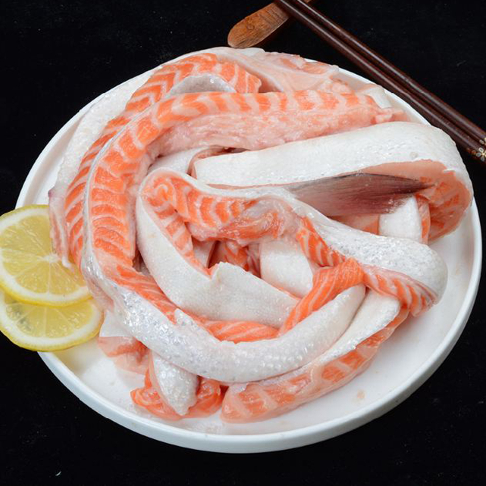 【悅生活】鮮市集--高Omeaga3油脂菲力鮭魚肚條1000g±5/包