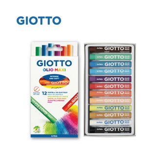 【怡家藥局】義大利 GIOTTO 兒童粉蠟筆(12色)(24色) 美術用具 安全無毒