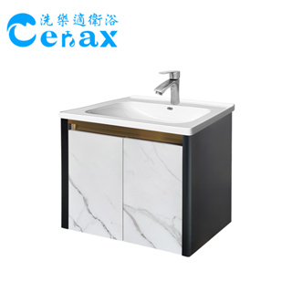 【CERAX洗樂適衛浴】Laister 萊斯特60CM瓷盆不鏽鋼浴櫃組，不含龍頭，100%防水(ST9260/6148)