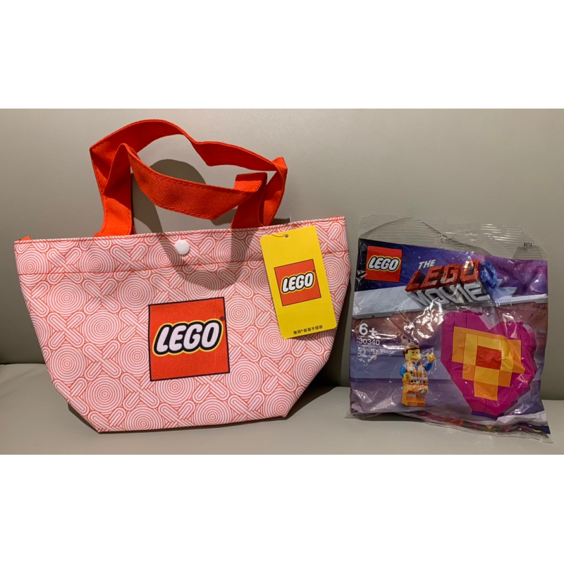 兩件合售。全新LEGO樂高新春提袋+30340樂高玩電影艾密特Emmet's 'Piece' Offering。