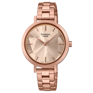 CASIO 卡西歐 SHEEN 太陽光芒幾何手錶 SHE-4558PG-4A