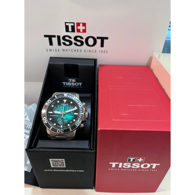 Tissot seastar 1000 綠面 三眼石英錶 鋼錶帶/ 矽膠錶帶 兩種可選✅