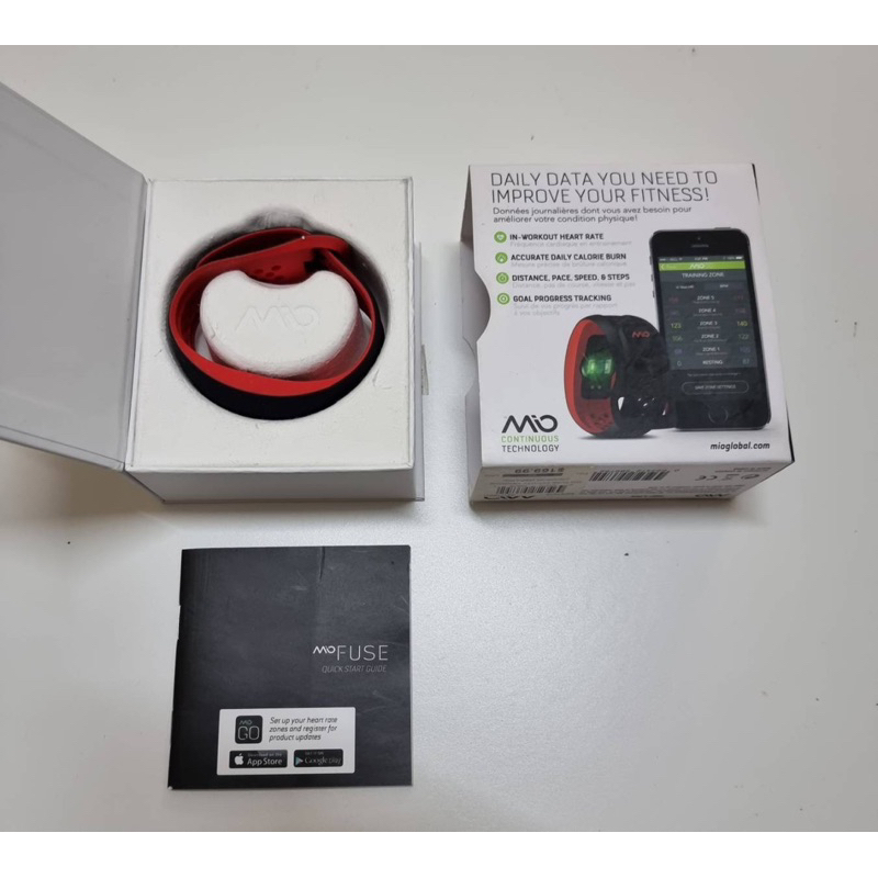 二手Mio Global Fuse Heart Rate Monitor心跳檢測計步手環