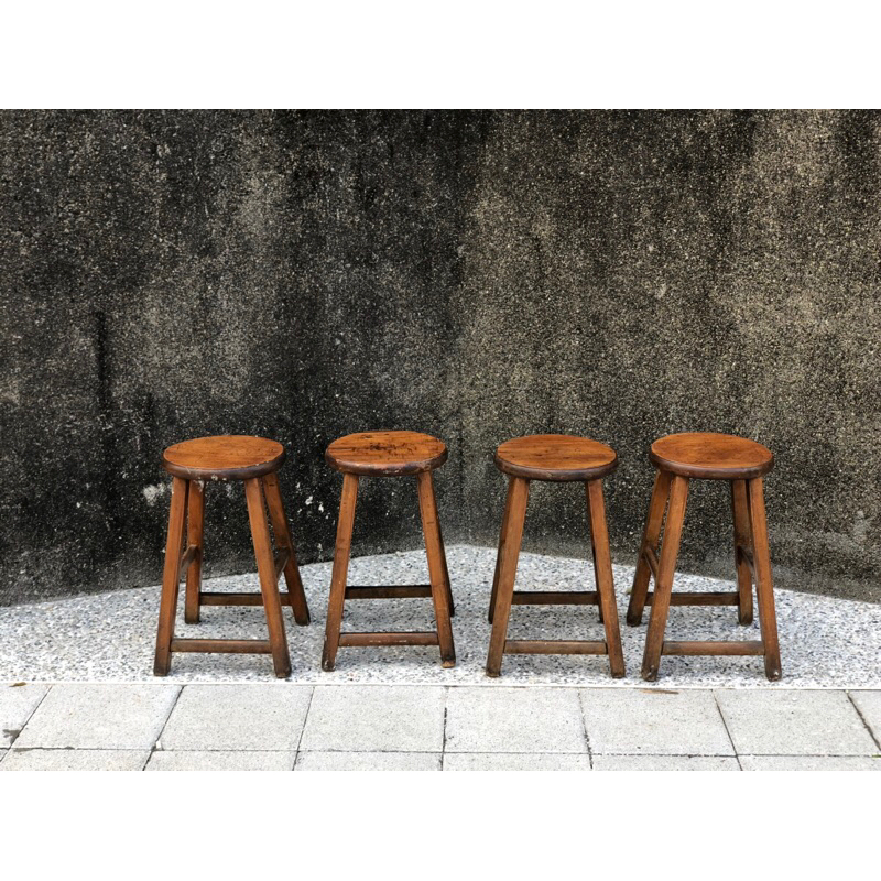 【福三】椅頭仔 圓凳 圓椅凳 木椅 實木椅 老木椅