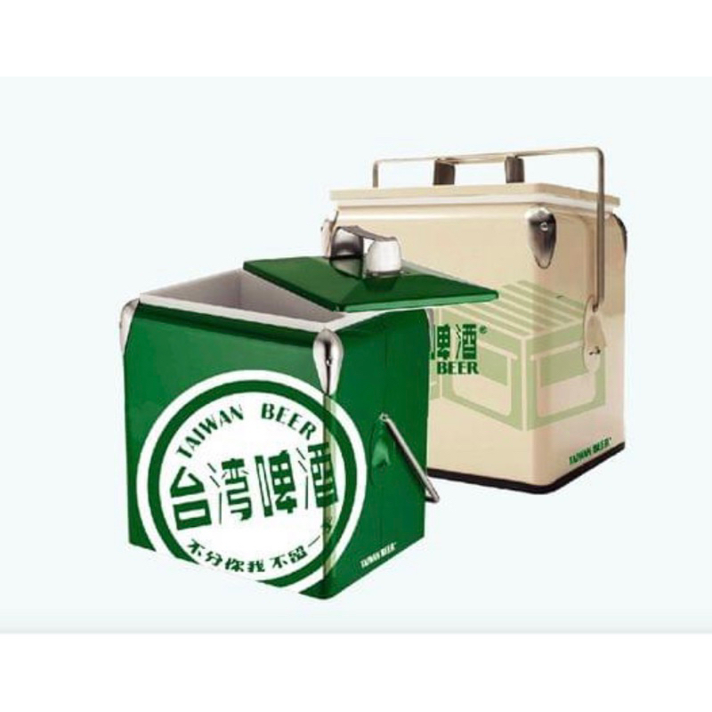 質感復古保冷箱 13L 可保溫、保冰，臺灣啤酒、露營、釣魚、野餐、冰桶