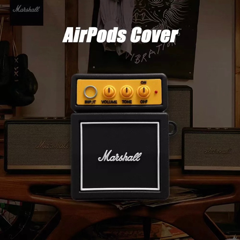 「現貨🔥」Marshall音響 AirPods2.3藍牙耳機保護套 AirPods Pro 韓國矽膠造型 卡通防摔保護殼