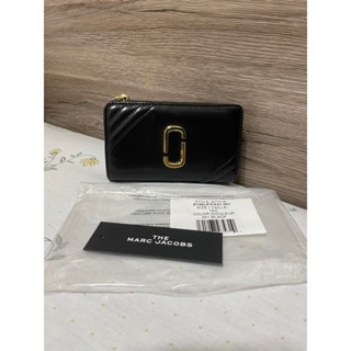 二手商品-9成新Marc Jacobs 黑色專櫃款小羊皮中夾